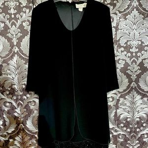 Black dress with studs on the bottom